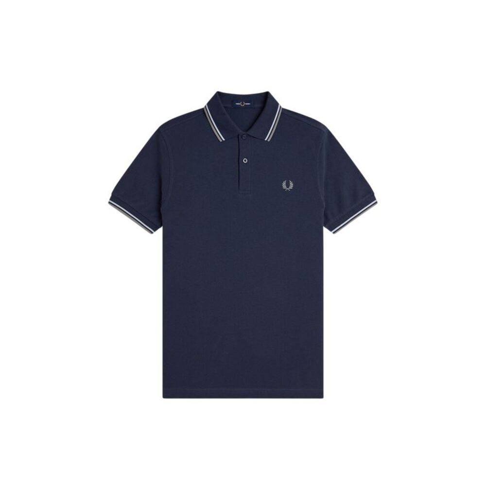 Fred Perry Mens Twin Tip Polo Shirt / Airforce Blue